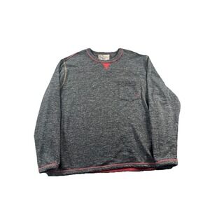 32 Bar Blues Sweatshirt French Terry Pullover Crewneck Gray Red Trim Men's XXL